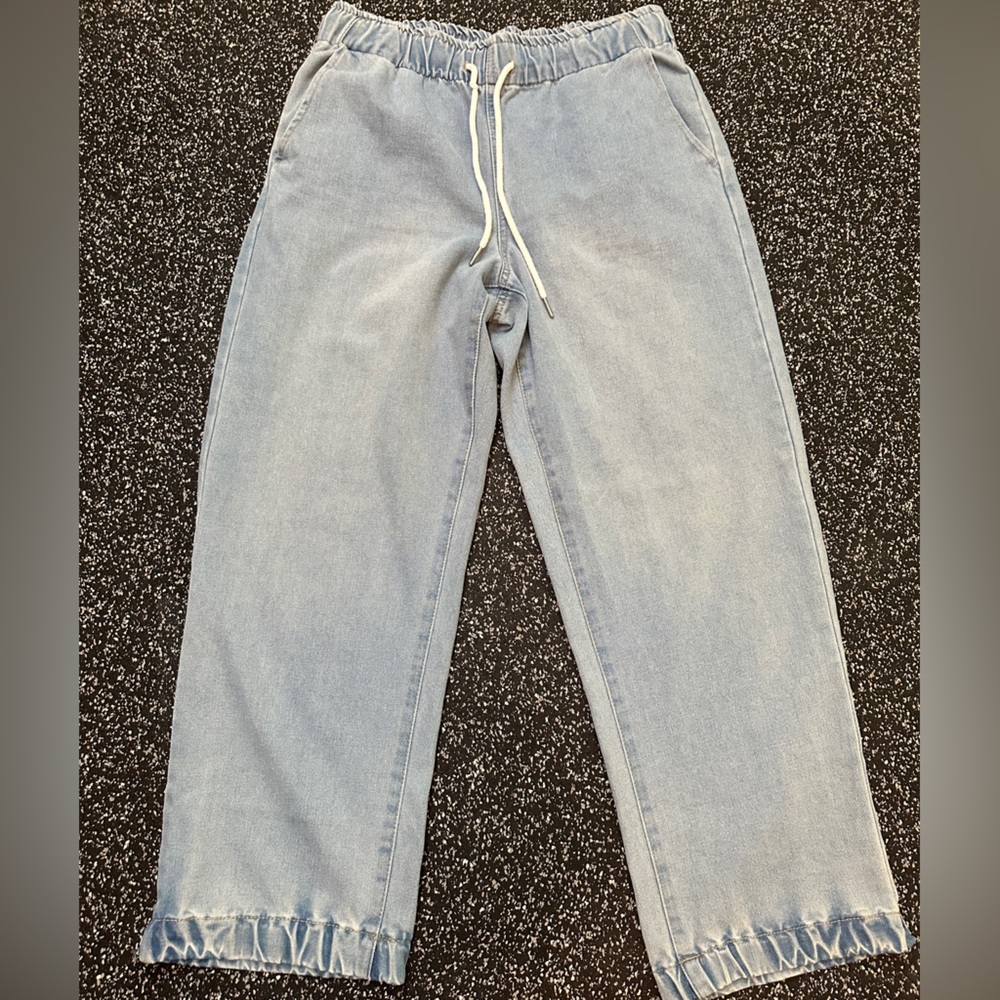 Forever 21 Light Blue Denim Wide Leg Pants